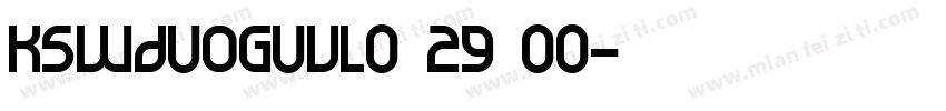 KSWDUOGUVL0 29 00字体转换